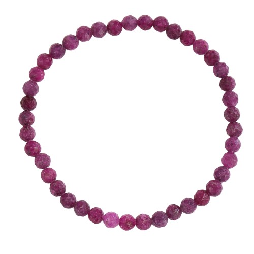 Bransoletka – Rubin Fasetowany 4 mm