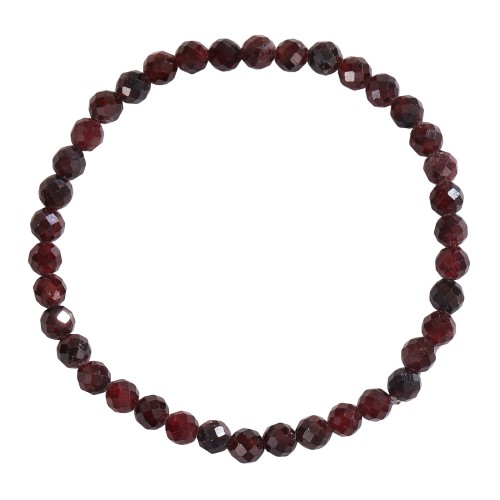 Bransoletka – Granat Fasetowany 4 mm