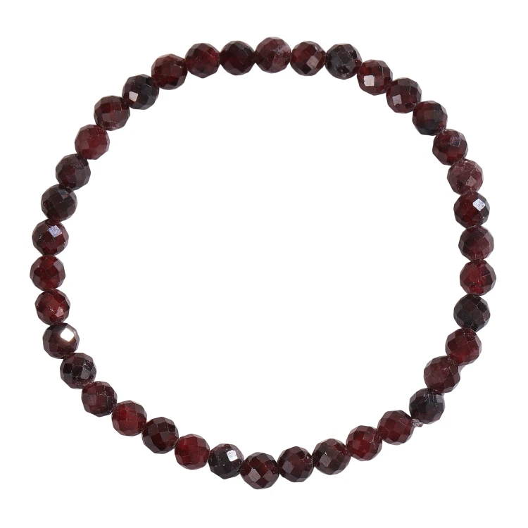 Bransoletka – Granat Fasetowany 4 mm